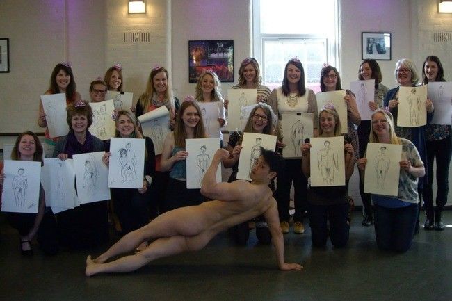 Hen party life drawing in bournemouth nude life